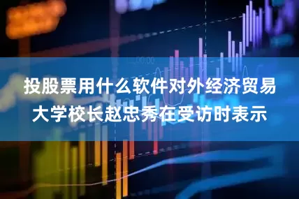 投股票用什么软件　　对外经济贸易大学校长赵忠秀在受访时表示