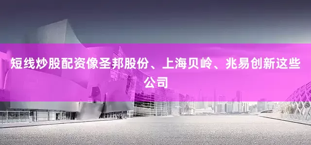 短线炒股配资像圣邦股份、上海贝岭、兆易创新这些公司